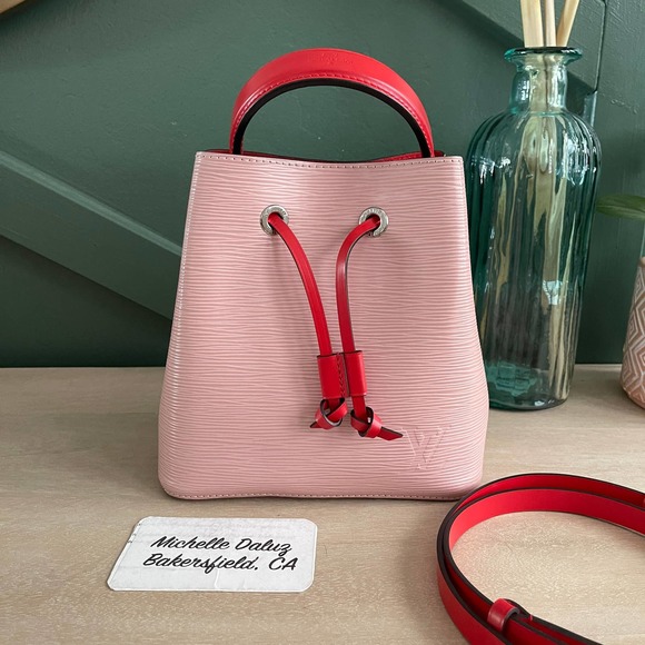 Louis Vuitton NeoNoe BB Epi Rose Pink Satchel Bag
